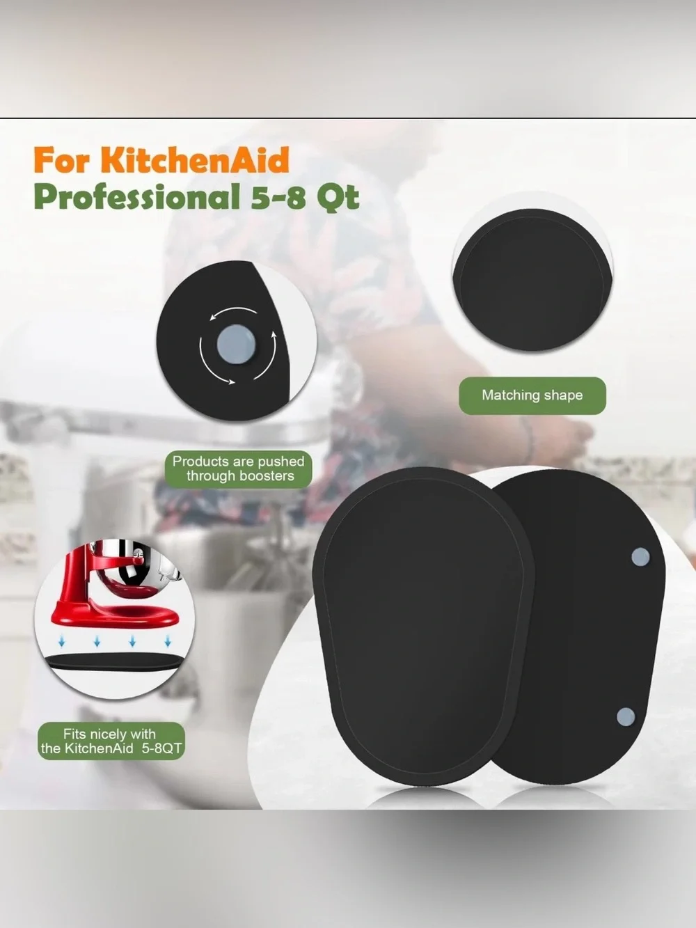 KitchenAid Black Slider Board For Standing Countertop Mixer 5-8qt